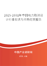 2025-2031年中國電力勘測(cè)設(shè)計(jì)行業(yè)現(xiàn)狀與市場(chǎng)前景報(bào)告