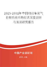 2025-2031年中國機(jī)動車尾氣處理系統(tǒng)市場現(xiàn)狀深度調(diào)研與發(fā)展趨勢報告