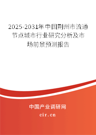 2025-2031年中國荊州市流通節(jié)點(diǎn)城市行業(yè)研究分析及市場前景預(yù)測報(bào)告