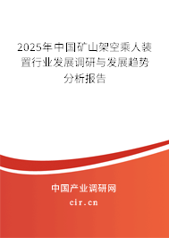 2025年中國礦山架空乘人裝置行業(yè)發(fā)展調(diào)研與發(fā)展趨勢分析報告