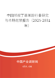 中國鄰叔丁基苯酚行業(yè)研究與市場前景報告（2025-2031年）