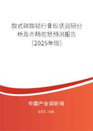 酸式磷酸錳行業(yè)現(xiàn)狀調(diào)研分析及市場前景預(yù)測報告（2025年版）