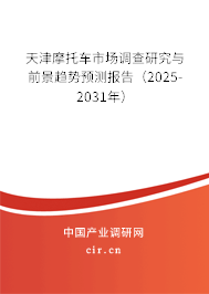 天津摩托車市場(chǎng)調(diào)查研究與前景趨勢(shì)預(yù)測(cè)報(bào)告（2025-2031年）