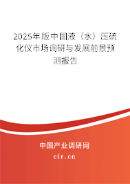 2025年版中國(guó)液（水）壓硫化儀市場(chǎng)調(diào)研與發(fā)展前景預(yù)測(cè)報(bào)告