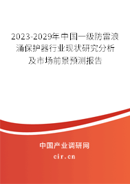 2023-2029年中國一級防雷浪涌保護(hù)器行業(yè)現(xiàn)狀研究分析及市場前景預(yù)測報(bào)告