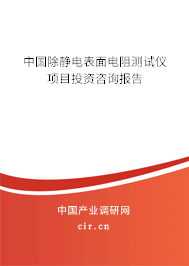 中國除靜電表面電阻測試儀項(xiàng)目投資咨詢報告