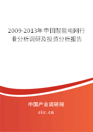 2009-2013年中國(guó)智能電網(wǎng)行業(yè)分析調(diào)研及投資分析報(bào)告
