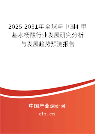 2025-2031年全球與中國(guó)4-甲基水楊酸行業(yè)發(fā)展研究分析與發(fā)展趨勢(shì)預(yù)測(cè)報(bào)告