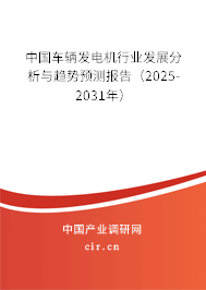 中國車輛發(fā)電機行業(yè)發(fā)展分析與趨勢預(yù)測報告（2025-2031年）