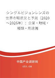 シングルビジョンレンズの世界市場狀況と予測（2020～2026年）：企業(yè)·地域·種類·用途別