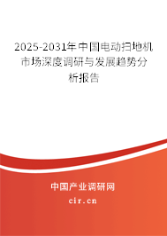 2025-2031年中國電動(dòng)掃地機(jī)市場深度調(diào)研與發(fā)展趨勢分析報(bào)告
