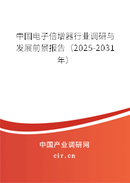 中國電子倍增器行業(yè)調(diào)研與發(fā)展前景報告（2025-2031年）