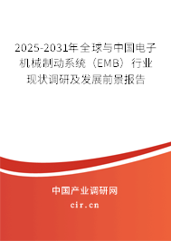 2025-2031年全球與中國電子機械制動系統(tǒng)（EMB）行業(yè)現(xiàn)狀調(diào)研及發(fā)展前景報告