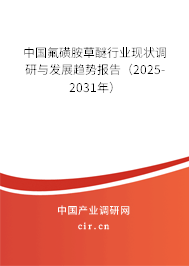 中國氟磺胺草醚行業(yè)現(xiàn)狀調(diào)研與發(fā)展趨勢報(bào)告（2025-2031年）