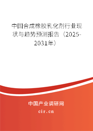 中國合成橡膠乳化劑行業(yè)現(xiàn)狀與趨勢預測報告（2025-2031年）