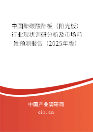 中國(guó)聚碳酸酯板（陽(yáng)光板）行業(yè)現(xiàn)狀調(diào)研分析及市場(chǎng)前景預(yù)測(cè)報(bào)告（2025年版）