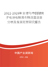 2022-2028年全球與中國(guó)鋰離子電池電解液市場(chǎng)深度調(diào)查分析及發(fā)展前景研究報(bào)告