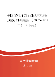 中國摩托車燈行業(yè)現(xiàn)狀調研與趨勢預測報告（2025-2031年）（下架）