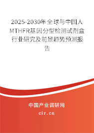 2025-2030年全球與中國人MTHFR基因分型檢測試劑盒行業(yè)研究及前景趨勢預測報告