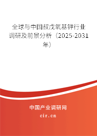 全球與中國叔戊氧基鉀行業(yè)調(diào)研及前景分析（2025-2031年）