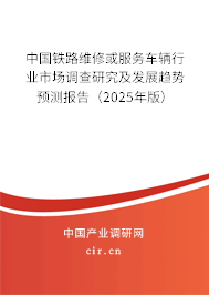 中國(guó)鐵路維修或服務(wù)車輛行業(yè)市場(chǎng)調(diào)查研究及發(fā)展趨勢(shì)預(yù)測(cè)報(bào)告（2025年版）