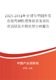 2025-2031年全球與中國(guó)外周血管內(nèi)彈性成像裝置發(fā)展現(xiàn)狀調(diào)研及市場(chǎng)前景分析報(bào)告