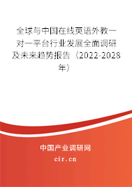 全球與中國在線英語外教一對一平臺行業(yè)發(fā)展全面調(diào)研及未來趨勢報告（2022-2028年）