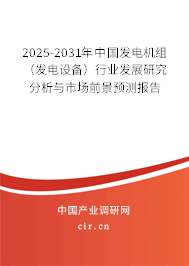 2025-2031年中國發(fā)電機組（發(fā)電設備）行業(yè)發(fā)展研究分析與市場前景預測報告