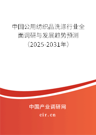 中國公用紡織品洗滌行業(yè)全面調(diào)研與發(fā)展趨勢預(yù)測（2025-2031年）