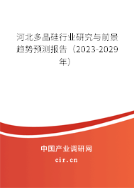 河北多晶硅行業(yè)研究與前景趨勢預(yù)測報告（2023-2029年）