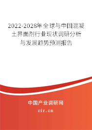 2022-2028年全球與中國混凝土界面劑行業(yè)現狀調研分析與發(fā)展趨勢預測報告