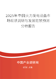 2025年中國火力發(fā)電設(shè)備市場現(xiàn)狀調(diào)研與發(fā)展前景預(yù)測分析報告
