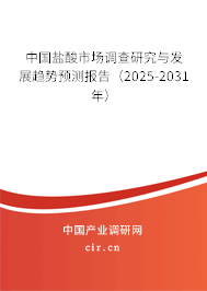 中國鹽酸市場調(diào)查研究與發(fā)展趨勢預(yù)測報告（2025-2031年）