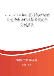 2025-2031年中國樟腦磺酸鈉注射液市場現(xiàn)狀與發(fā)展前景分析報告