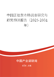 中國正弦泵市場調(diào)查研究與趨勢預(yù)測報告（2025-2031年）