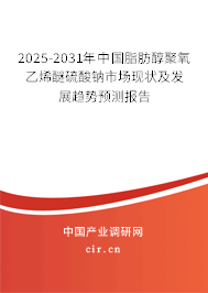 2025-2031年中國(guó)脂肪醇聚氧乙烯醚硫酸鈉市場(chǎng)現(xiàn)狀及發(fā)展趨勢(shì)預(yù)測(cè)報(bào)告