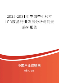 2025-2031年中國中小尺寸LCD液晶行業(yè)發(fā)展分析與前景趨勢報告