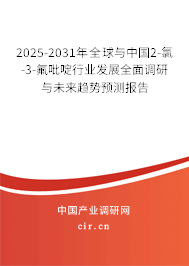 2025-2031年全球與中國2-氯-3-氟吡啶行業(yè)發(fā)展全面調(diào)研與未來趨勢(shì)預(yù)測(cè)報(bào)告