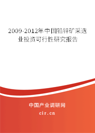 2009-2012年中國(guó)鉛鋅礦采選業(yè)投資可行性研究報(bào)告