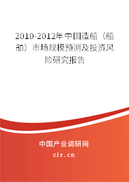 2010-2012年中國造船（船舶）市場規(guī)模預測及投資風險研究報告