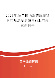 2024年版中國丙烯酸酯膠粘劑市場深度調(diào)研與行業(yè)前景預測報告