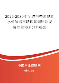 2025-2030年全球與中國(guó)臭氧水分解器市場(chǎng)現(xiàn)狀調(diào)研及發(fā)展前景預(yù)測(cè)分析報(bào)告