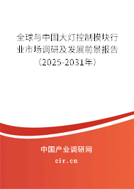 全球與中國大燈控制模塊行業(yè)市場調(diào)研及發(fā)展前景報告（2025-2031年）