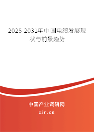 2025-2031年中國電纜發(fā)展現(xiàn)狀與前景趨勢