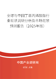 全球與中國丁基丙烯酸酯行業(yè)現(xiàn)狀調研分析及市場前景預測報告（2025年版）