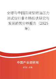 全球與中國高效型燃油壓力測試儀行業(yè)市場現(xiàn)狀研究與發(fā)展趨勢分析報告（2025年）