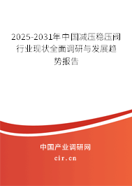 2025-2031年中國(guó)減壓穩(wěn)壓閥行業(yè)現(xiàn)狀全面調(diào)研與發(fā)展趨勢(shì)報(bào)告