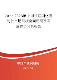 2022-2028年中國(guó)快速固化密封膠市場(chǎng)現(xiàn)狀全面調(diào)研及發(fā)展趨勢(shì)分析報(bào)告