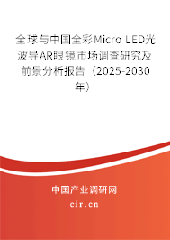全球與中國全彩Micro LED光波導AR眼鏡市場調(diào)查研究及前景分析報告（2025-2030年）