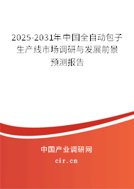 2025-2031年中國全自動包子生產(chǎn)線市場調(diào)研與發(fā)展前景預(yù)測報(bào)告